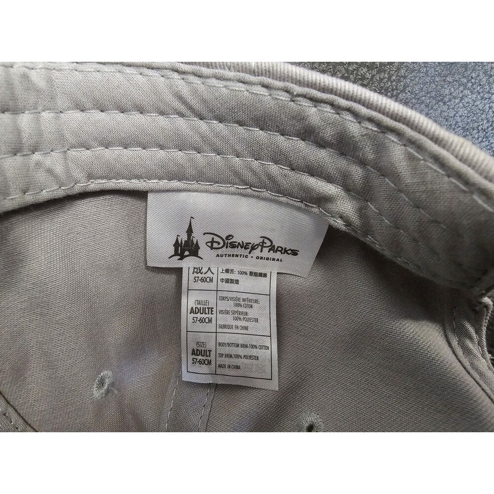 Disney Parks Mickey Mouse Embroidered Glasses Ball Gray Cap Snapback Adult - Picture 2 of 4